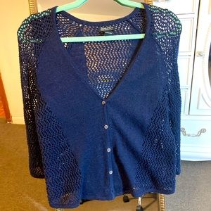 Lucky Brand Cotton Knit Cardigan Size S